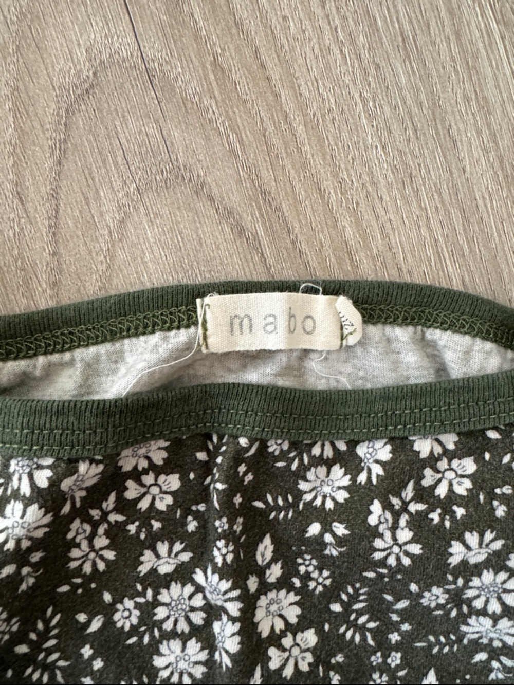 Mabo' Olive Green Floral Tank Top - Picture 2 of 2